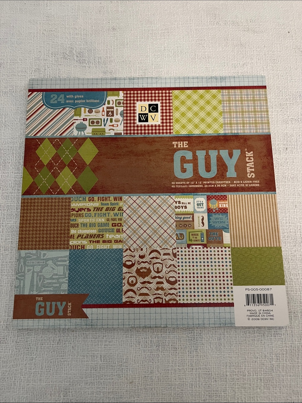 DCWB The Guy Stack Patterned Cardstock Pack - Multicolor